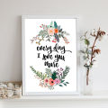 Love A4 Size White Photo Frame Stand Hang 12 x 8 inch Size Glass Frame. 