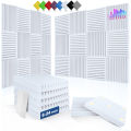 Sound Proof Decorative Wall Panels 6/12/24 Pcs，bedroom Design Insulating Acoustic Sponge Wall Noise Canceling Proof Padding. 