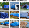 PE Waterproof Heavy Duty Tarp Sheet Large Tarp Cover  for Outdoor  protection camping Tent, Garden, Furniture, Pool, Car ,Pet,  Blue Trailer Cover  7.5 * 6 Ft , 9.5 * 8 ft , 11.5 * 9.5   feet. 