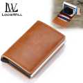 LouisWill Card Holder Men Wallet Money Bag Male Vintage Black Short Purse PU Leather Fashion Wallets Slim Thin Wallets. 