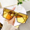 Oversized Sunglasses Square Women Sun Glasses Female Eyewear Eyeglasses One Piece Frame UV400 Shade Fashion Men Driving Glasses. 