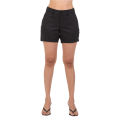 Moose Women's Chino Shorts Casual Slim Fit mid Waist Knee-Length Pocketed Pants. 