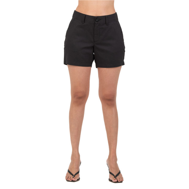 Moose%20Women's%20Chino%20Shorts%20Casual%20Slim%20Fit%20mid%20Waist%20Knee-Length%20Pocketed%20Pants%20-%20Image%202