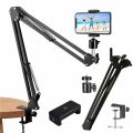 Flexible Arm Overhead Tripod for Phone Desktop Cellphone Bracket for Video Table Mobile Mount for Filming Recording. 