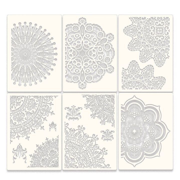 A4 Mandala Geometry DIY Layering Stencils Wall Painting Scrapbook ...
