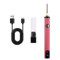 510 Thread Battery Cart Pen Electric Soldering Iron Welding Kit Adjustable Voltage Smart Tool with Hot Thread Head Pink. 