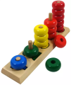 New Wooden Toy Baby Toy Montessori Counting Disks Stacking Sorting Board Building Early Childhood Education Preschool Kids Gifts. 