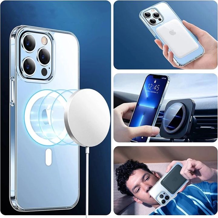 Magsafe%20Magnetic%20Transparent%20Wireless%20Charging%20Case%20Silicone%20Cover%20for%20iPhone%2011%20Pro%20-%20Image%203