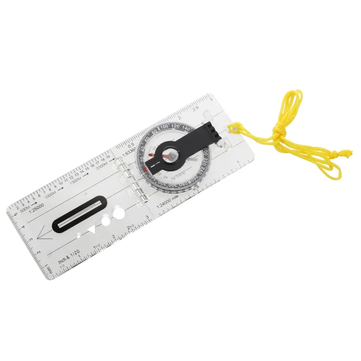 Foldable Navigation Camping Baseplate Compass Ruler Map | Daraz.lk
