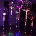 Led Helium Balloons, BOBO LED Light Up Balloon With 3M Led String Lights For Birthday Wedding Balloons Christmas Party Balloons Decorative Light Balloon 18". 