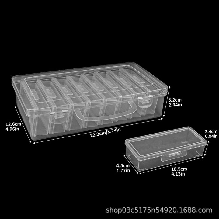 New Adjustable Dividers Clear Storage Box Clear Plastic Rectangular ...