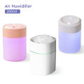200ml Portable Large Capacity Air Humidifier with Night Light Air Freshener for Bedroom Office Car Tabletop Automatic Power Off. 
