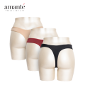 Amante Microfiber Thong Panty Pack (x3 Pcs). 
