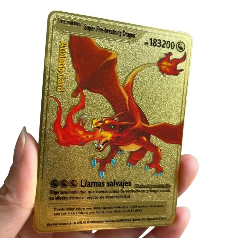 pokemon cards golden 2023 new 10000 Arceus Vmax Gx gold pocket monster card  Spanish iron metal Pokmo Letters children's gift game collection cardParty  Games Crafts | Daraz.lk