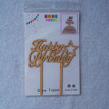 wooden & plastic Happy birthday cake topper. 