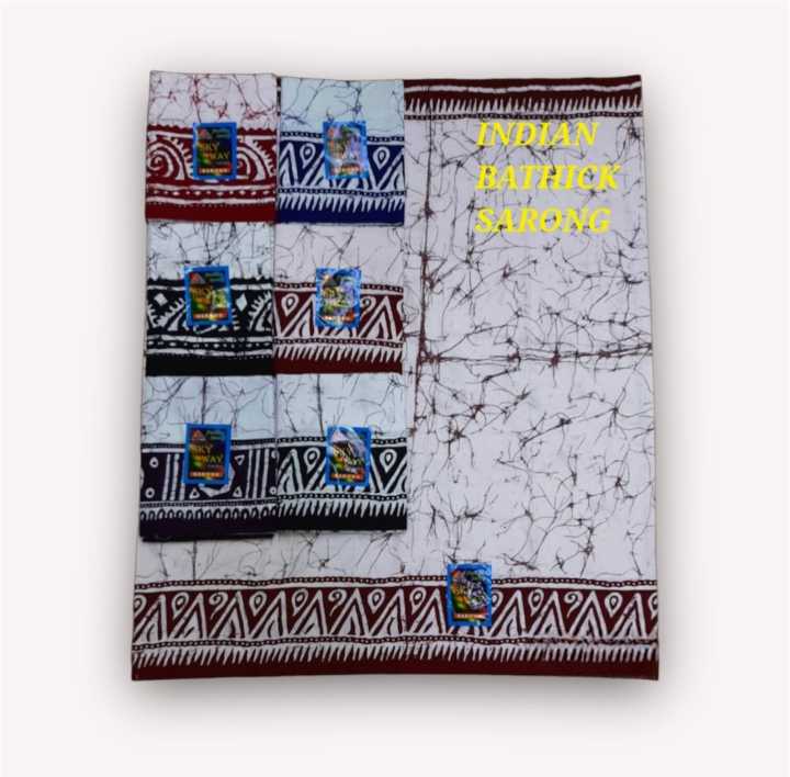 Handmade Batik Sarong Designs  Indian Sarong 2M ( Random Design )