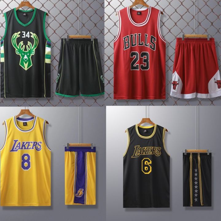 Lakers basketball suit Clippers Bucks suit James Kobe jersey Nets Irving training suit diy