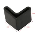 Rubber L Shaped Angle Iron Foot Pads Covers 10 Pcs Black. 
