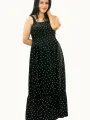 Full Smock Dot Design Women Long Frock. 