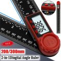 Multifunctional Inclinometer Digital Angle Meter 360 Degrees Inch Metric Scale Digital Angle Ruler 200/300mm 2-in- Electronic Goniometer Protractor Wood Measuring Tool. 