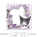 【ZOSR】Colnes Sweetheart Sticky Notes Cute Handbook Notepad High Appearance Kuromi Cinnamon Melody Memo Notes. 