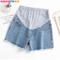 Summer maternity short pants pregnancy shorts pregnant Stretch jeans maternity shorts belly denim pants Abdomen Loose M-XXL. 