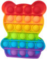 Pop It Rainbow Color Fidget Toy - Sensory Push Toys Silicone Stress Reliever - Multiple Designs by ZinZen. 