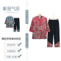 Old Women's Summer Grandma's Clothes Shirt 60 Years Old 70 Old Clothes Old Lady Shirt Middle-Aged Mom Suit. 