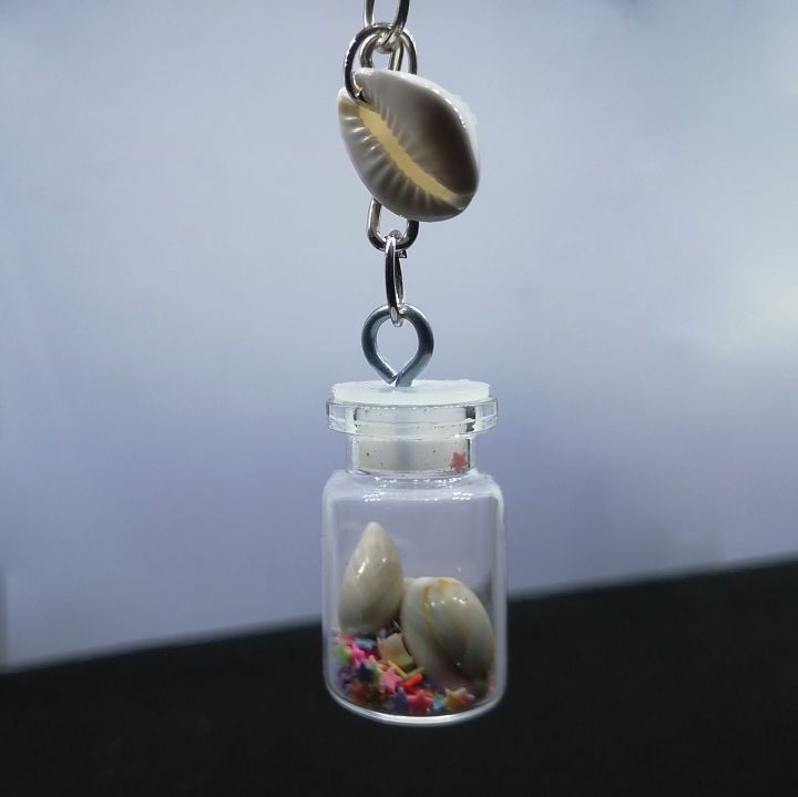 Cute Glass bottle key chain | Daraz.lk