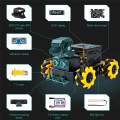 (GGBR) Raspbot V2 AI Vision Robot Car Kit with Camera Mecanum Wheel Toy Educational DIY Python Programming for 5. 