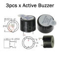 3pcs Active Buzzer 5V DC for Arduino. 