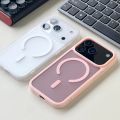 Luxury Slim Matte Phone Cover for iPhone 17 Pro Max 17 Air Magsafe Wireless Charger Cover for iPhone 16 12 13 14 15 Pro Max Plus. 