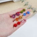 36 Pairs Random Mixed Glue Needle Earrings Set Acrylic Diamonds Flower Fruit Pearl Stud Earring. 