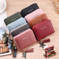 Coin purse Stylish Solid color Zipper hasp Leather wallet Candy color Compact Vintage wallet for Daily use Travel Parties Girls night out Gift for ladies. 