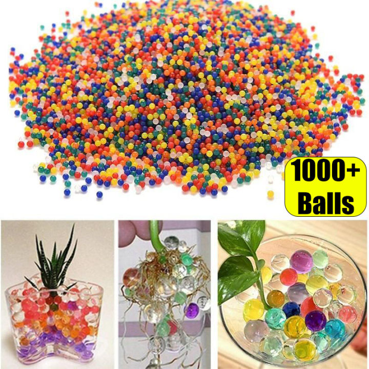 Magic Balls 1000pc Pearl Crystal Soil Mud Plant Grow Flower Plant fertilizer Jelly Water Balls Magic Hydrogel Bio Gel Beads Wedding Home Decoration Kids Toy Crystal Soil Water Beads 45