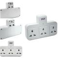 Multi plug wall Socket adapter - 13A Square Pin Multi Socket 3 way Universal type outlet -  Travel adapter. 