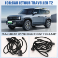 Car Front Bumper Light Fog Lamp Fog Light Front Signal Lamp Modified Wiring Harness for Jetour T2. 
