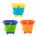3PCS Foldable Bucket Foldable Pail Bucket Sand Buckets Silicone Collapsible Bucket for Kids Beach Play Camping 2L. 