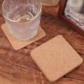 【Miga Plaza】5pcs Wooden Coasters Cup Mat Natural Cork Placemat Table Kitchen Supplies Heat Resistant Square Table Mat. 
