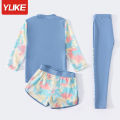 Children's Swimsuit Female Summer Split Sunscreen Swimwear2023Fashion New Three-Piece Set for Children and Girls. 