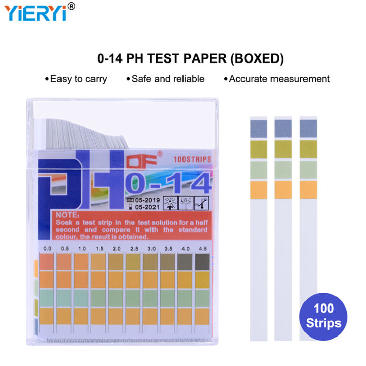 100 Strips PH Paper Full 0-14 Scale Litmus Tester Water Quality Testing Alkaline Acid Indicator Meter for Cosmetics Kit