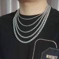 N XL Men's Necklace Stainless Steel Necklace Flower Basket With Chain Keel No Pendant Bare Chain Accessories Thick Clavicle Chain. 