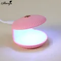 Monja 18W 5Leds Mini LED Nail Dryer Portable Seashell Shape USB Nail UV Lamp Nail Gel Polish Quick Drying Nail Lamp DIY Cure Machine Nail Art Tools. 