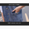 Denim Vest for Women Spring Summer Autumn 2024 New Vest Short Western Style All-Matching Slimming outside Wear Trendy Thin Vest. 