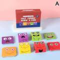 72pc Cards Wooden Face-Changing educational Magic Cube Building Blocks Game puzzle for Kid Gifts. 