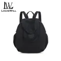 LouisWill Women’s Backpack Shoulders Bag Waterproof Nylon Bag Large Capacity Backpack Round Bag Laptop Backpack Casual Zipper Packs Multiple Pockets For Girls Teens Women’ Fashion. 