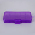Colorful 10 Grids Adjustable Transparent Plastic Storage Box for Small Component Sewing Tools Box Beads Button Organizer Case. 