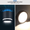 LED Downlight 5/10/15W Nordic Wood Modern Led Surface Mounted Ceiling Light Spotlight. 