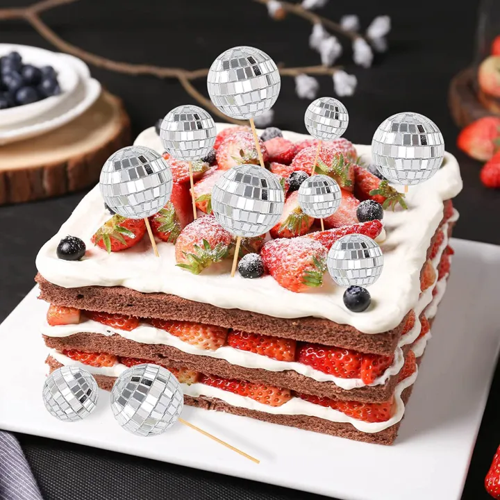 6Pcs%20Cake%20Insert%20Creative%20Exquisite%20Smooth%20Surface%20Shiny%20Decorate%20Mirror%20Disco%20Ball%20Cupcake%20Pick%20Party%20Supply%20-%20Image%205