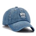 Adjustable Denim Cap Letter Design Trendy Sunscreen Baseball Hat Unisex Embroidered Snapback Cap for Sports Accessory Urban Fashion Men & Women Sun Protection Outdoor Activities. 